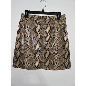 NWT Runway Paris Vegan Leather Snake Skin Pencil Skirt Date Night Clubbing M